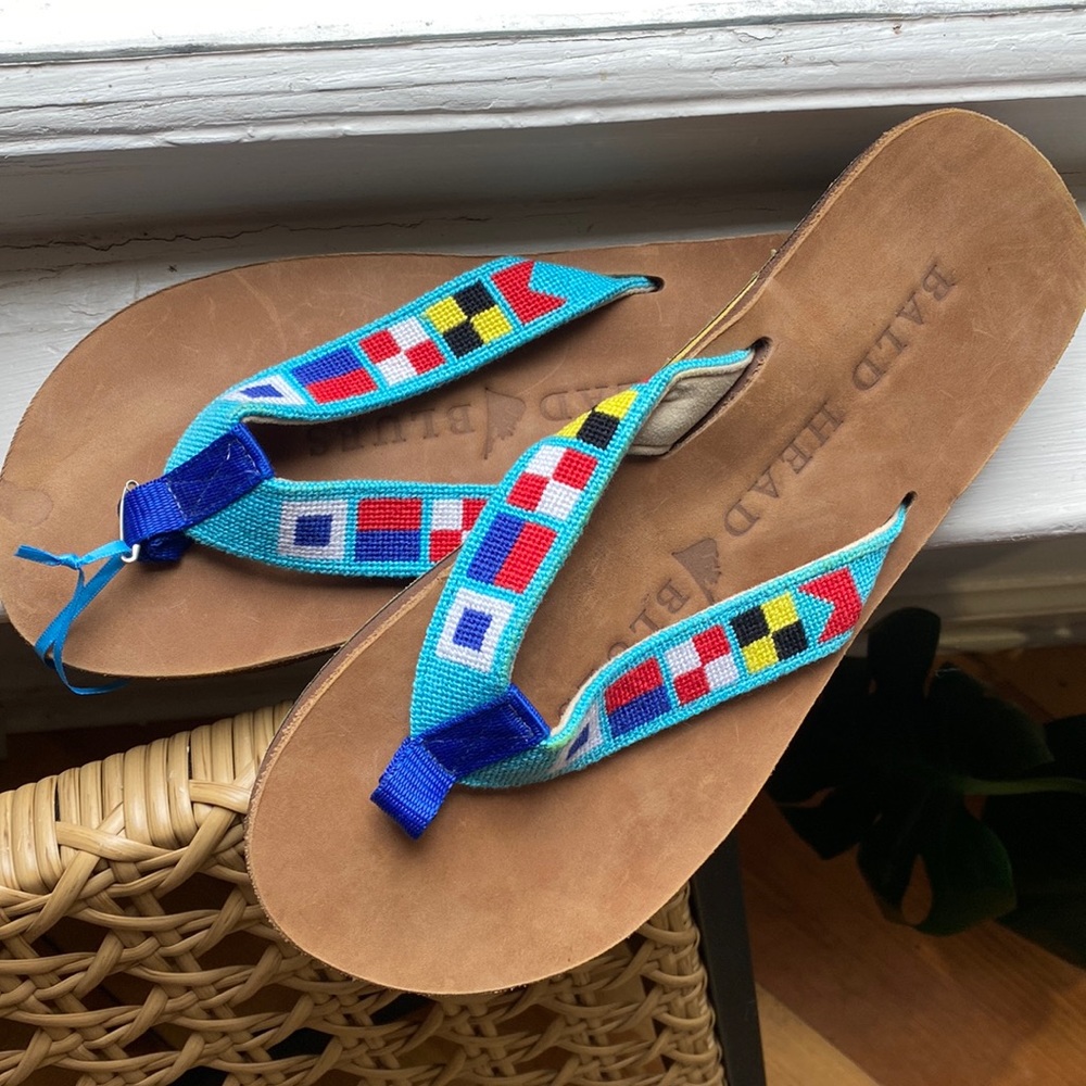 Bald Head Blues Nautical Flags Flip Flips